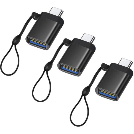 Adaptateur USB-C vers USB 3.0 (lot de 3), adaptateur USB-C vers USB-A OTG (femelle)