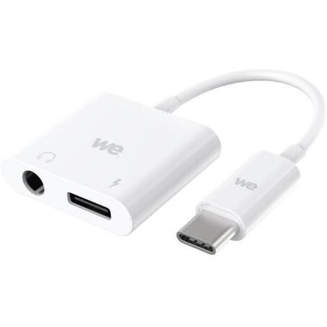 Adaptateur USB C vers USB C et Jack femelle 3,5mm, adaptateur 2 en 1 charge e
