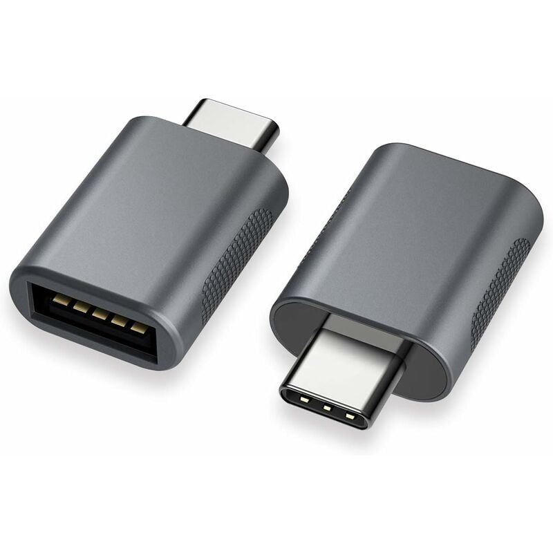 Fei Yu - Adaptateur usb c vers usb (Paquet de 2), Adaptateur usb-c vers usb 3.0, Adaptateur usb Type-C vers usb, Adaptateur Thunderbolt 3 vers usb