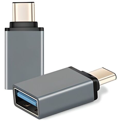 Adaptateur USB-C vers USB, XMDirect USB 3.0 Haute vitesse Aluminium plein Type-C Thunderbolt 3 vers USB-A Câble OTG Mini Convertisse