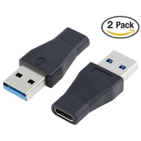 Adaptateur USB C - ZGEER - Type C femelle vers USB A mâle - Charge rapide 2,4 A - Transfert 5 Gbps - 2 pièces