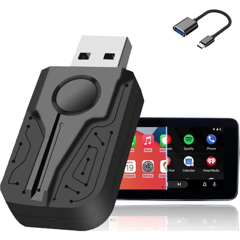 Adaptateur USB Carplay sans fil, adaptateur automatique Android, facile Plug & Play, compatible avec les voitures à partir de 2016 et iPhone Android