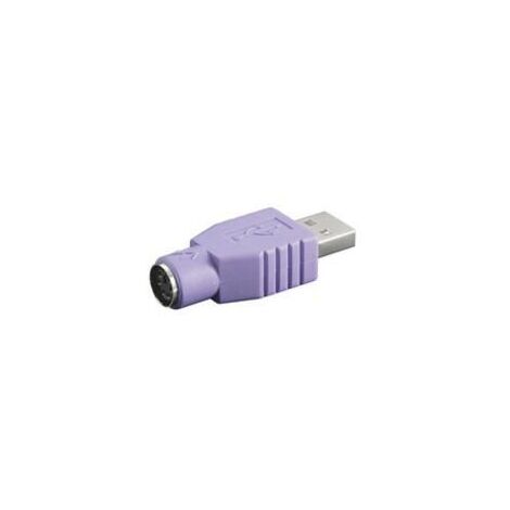 Adaptateur USB, Connecteur USB (type A) Prise femelle mini DIN 6 (PS/2). Version couleur violet