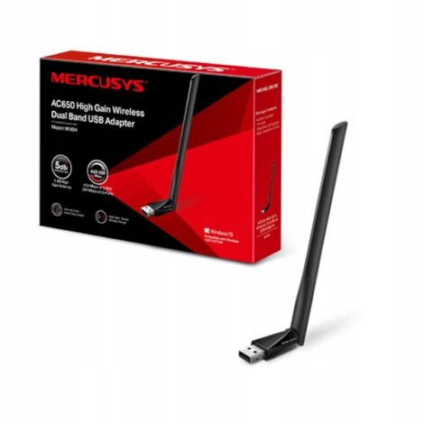 Adaptateur USB double bande sans fil Mercusys AC650 à gain élevé