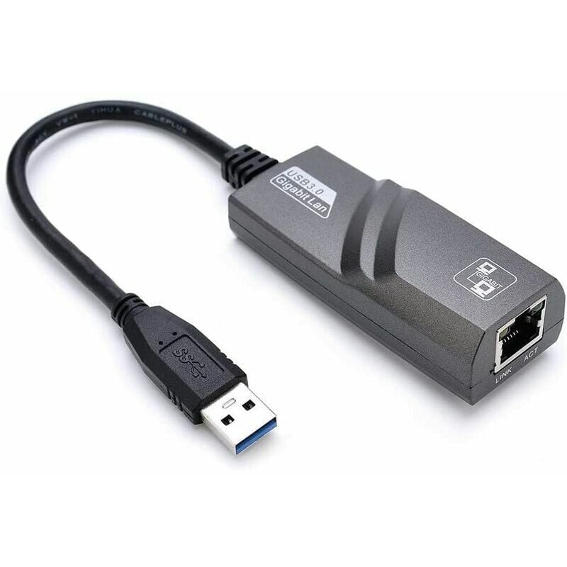 Adaptateur usb Ethernet 3.0 vers RJ45, permettant une connexion réseau lan 1000 Mbps, compatible avec Windows 10/8.1/8/7/Vista/XP, Mac os 10.6 et