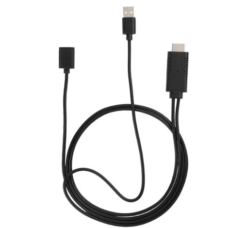Adaptateur USB Femelle vers HDMI Mâle 2 en 1 1080P pour iPhone Android TV