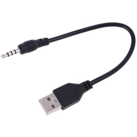 Adaptateur USB Mâle vers Jack 3.5mm Stéréo pour Enceintes MP3 MP4 Câble Audio