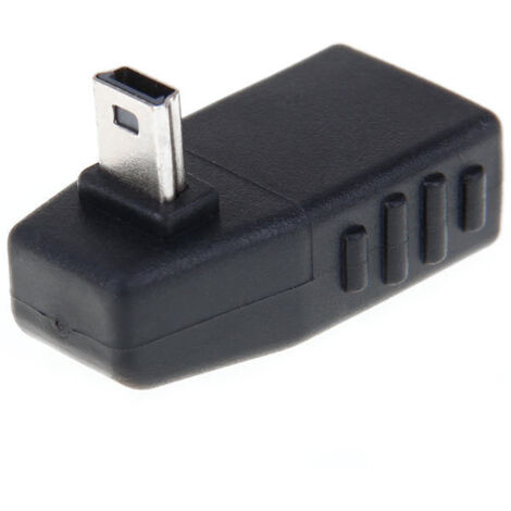 Adaptateur USB mini-USB vers USB femelle coudé à 270 degrés pour voiture