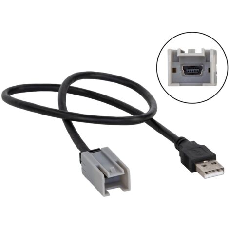 Adaptateur USB universel Mini-USB gris vers USB-A