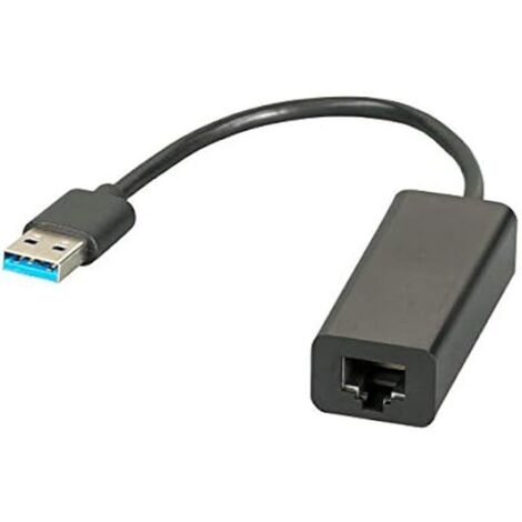 Adaptateur USB vers Ethernet - - USB3.0 vers RJ45 - 10/100/1000 Mbps - Noir - Câble 109 mm