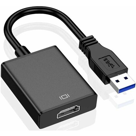 Adaptateur USB vers HDMI 1080P avec audio pour PC portable projecteur HDTV