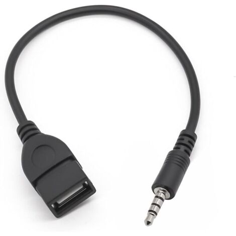 Adaptateur USB vers Jack de USB 3.5 mm Mâle Auxiliaire Prise Audio Stéréo Convertisseur Jack de Connecteur Câble Musique. Adapté pour Autoradio.CD Audio Etc - (Car Besoin MP3 Decode Fonction)