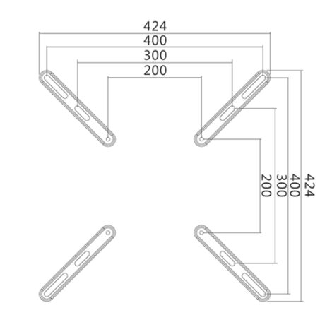 Adaptateur VESA Logilink BP0029 pour écran 400 x 400  Logilink  Support mural  32-55 pouces  Charge maximale 30 kg  Noir