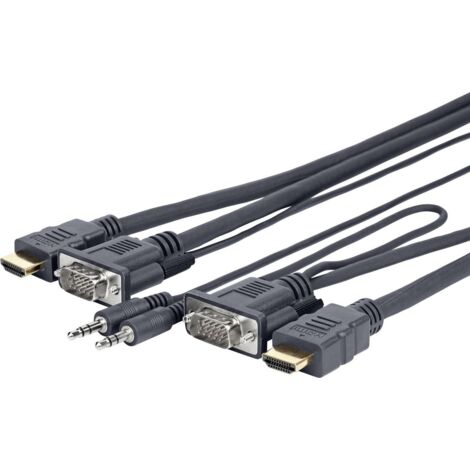 Adaptateur VGA+HDMI Vivolink PROVGAHDMIFLY7 5 m Noir