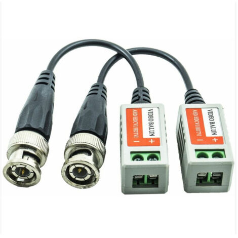 Adaptateur Vidéo émetteurs Balun Utp Cat-5 Bnc Pinces Pour Caméra 350 Mètres