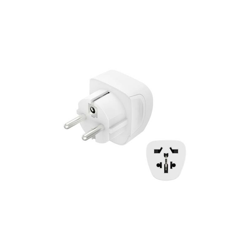 Hama - adaptateur voyage type e et f, 3 pôles, univ., monde vers europe, blc