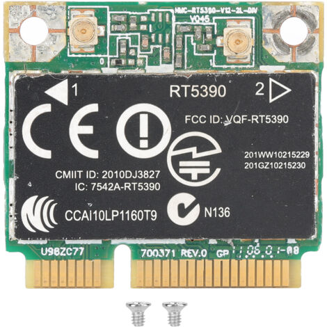 Adaptateur Wi-Fi de carte réseau sans fil pour ordinateur HP RT5390 SPS 630703001 Mini PCIE 802.11N