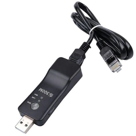 Adaptateur WiFi 300M sans fil avec mode Répéteur, AP et prise RJ-45 pour carte réseau