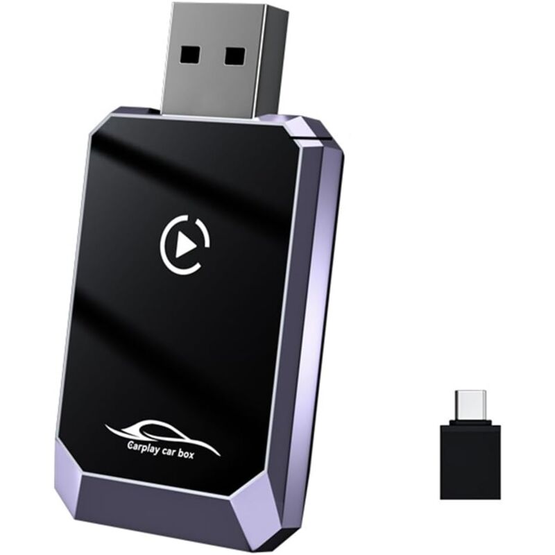 Adaptateur WiFi Smart Dongle 2 en 1 pour CarPlay sans et Android Auto, Plug & Play, Convertit Android Auto Câblé en sans