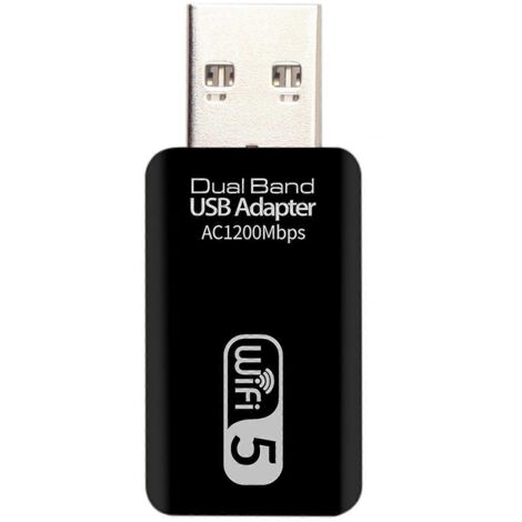 Adaptateur WiFi USB Double Bande 2.4G/5.8G - Carte Réseau Sans Fil Mini 1200Mbps