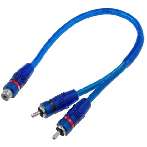 Adaptateur Y RCA - 1 RCA Femelle 2 RCA Males - Double blindage