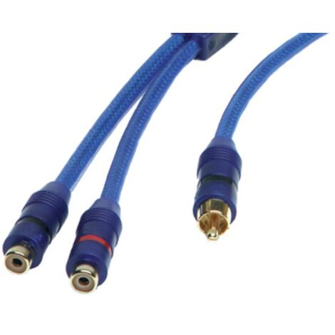 Adaptateur Y RCA - 1 RCA Male 2 RCA Femelles - 15cm