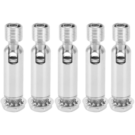 Adaptateurs de Plafonnier Incliné, 5 Pièces M10 Adaptateurs de Lustre de Plafond Incliné à 180 Degrés pour Plafonnier Suspension Suspension Lustre Accessoires de Suspension(Chrome)