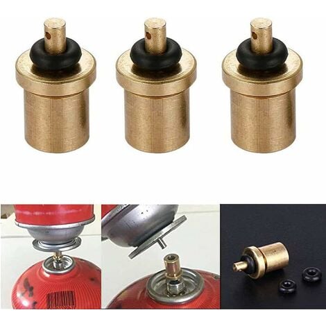 Adaptateurs de recharge de gaz - Buse type de bouteille de gaz butane / bidon - Recharge pour valve à vis - Bidon de gaz butane,Starlight,3Pcs