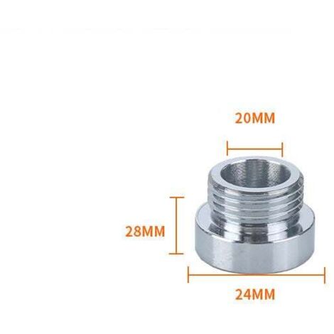Adaptateurs de Robinet Chromé 3/4" x 1/2", Réduction Mamelon Raccords pour Adaptateurs de Robinet Connecteur, Tuyaux de Douche