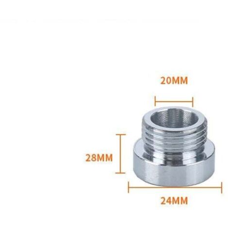 Adaptateurs de Robinet Chromé 3/4" x 1/2", Réduction Mamelon Raccords pour Adaptateurs de Robinet Connecteur, Tuyaux de Douche