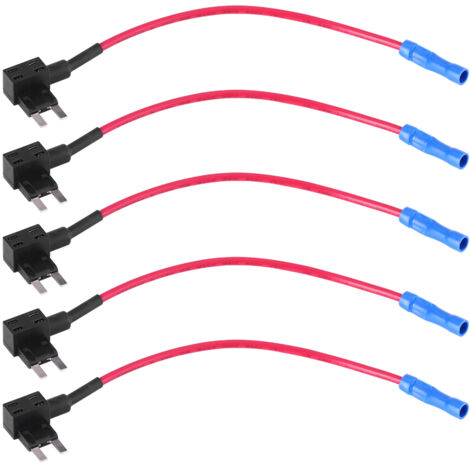 Adaptateurs de robinet de fusible de Circuit automobile de voiture, support de fusibles à lame pour une utilisation facile et sûre, Type Mini 5 pièces