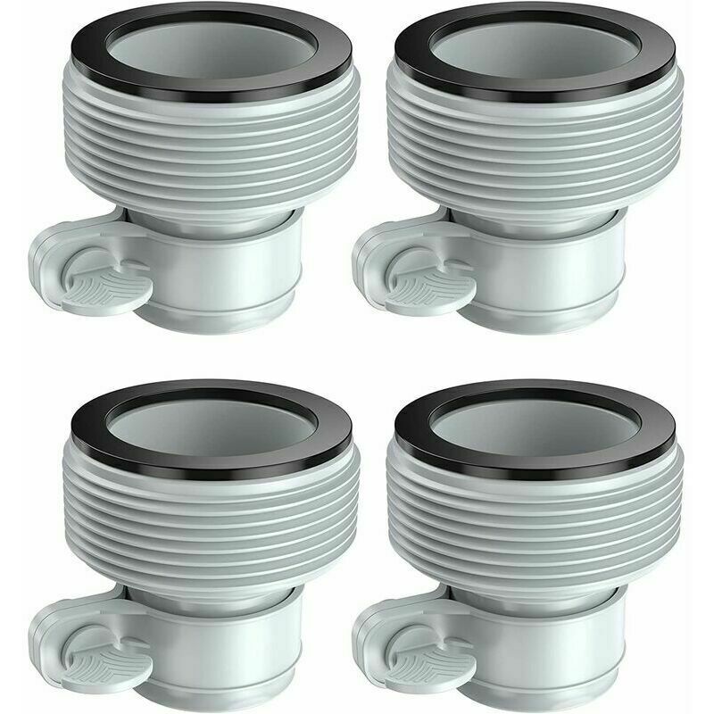 Adaptateurs de tuyau de type b pour pompes, lot de 4, adaptateurs de tuyau de piscine pour raccords de 1,5' et 1,25', gris, - multicolour - Ahlsen
