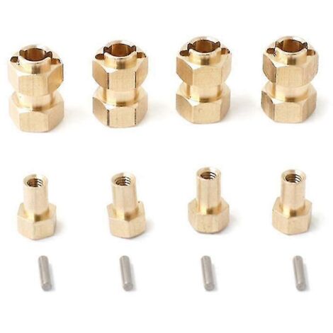 adaptateurs hexagonaux de roue allongés en laiton 9750 pour TRX4M -4M 1/18 RC Crawler Car Upgrades Parts AccYellow