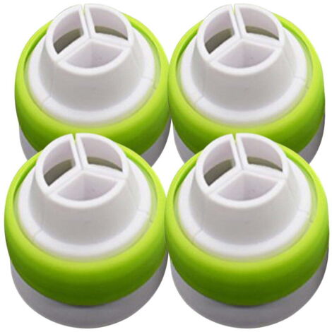 Adaptateurs pour Douilles de Pâtisserie Russes, Lot de 4 Convertisseurs Vert Clair à 3 Trous