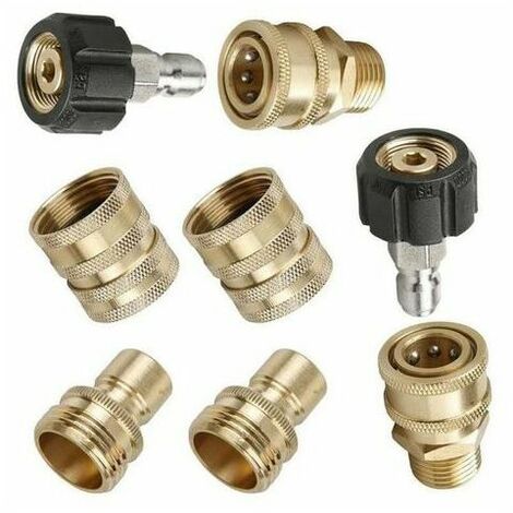 Adaptateurs pour nettoyeur haute pression, raccords rapides M22 Lot de 8
