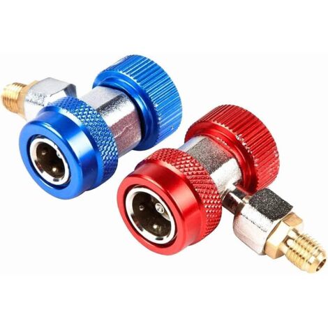 Adaptateurs R134A réglables, coupleur rapide haut/bas, climatisation de voiture, réfrigération, collecteur de fréon, connecteur de tuyau