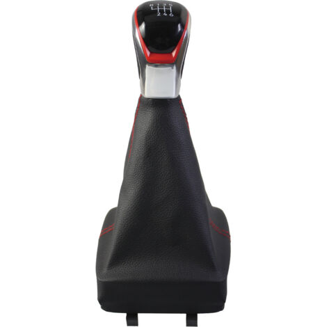 Adapté aux voitures Volkswagen Polo, ce kit de modification de pommeau de levier de vitesse/boîte de vitesses intégré présente des coutures noires et des garnitures bleues, et comprend une transmissio