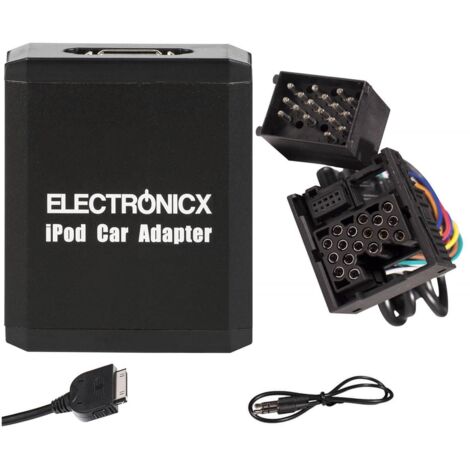 Adapter AUX iPhone iPad iPod CD Wechsler BMW, Mini, Land Rover Rundpin