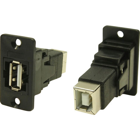Adapter, Buchse, Einbau  USB-Buchse Typ A - USB-Buchse Typ B CP30609N Cliff Inhalt: 1 St.