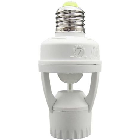 BARCELONA LED Adapter für E27 LED-Lampe mit 360° PIR-Bewegungssensor IP20