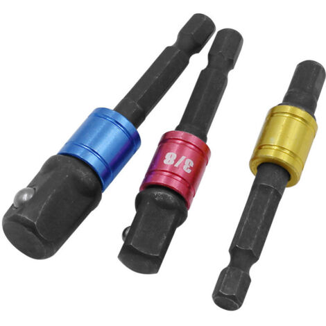 Adapter für Schlagschrauber-Steckschlüssel – Adapter für Schlagschrauber-Steckschlüssel, lange Schraubendreher-Bit-Halterung, Ratsche, Bohrmaschinen, 1/4", 1/2", 3/8" – Geschenk für Männer, Zubehör