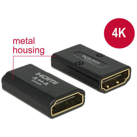 Adapter hdmi-a buchse  hdmi-a buchse 4k metallgehÃ¤use premium delock
