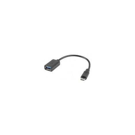 Adapter lanberg otg usb micro(m) 2.0 auf usb-a(h) 15 cm schwarz