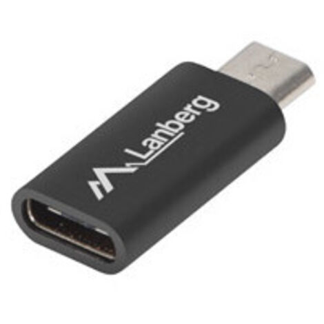 Adapter lanberg usb 2.0 type-c f-micro-b male schwarz