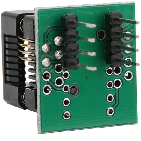 Adapter-Sockel-Konvertermodul, Elektronische Bauteile, SOP8 zu DIP8 Modul, /, für einen SOP8 zu DIP8 Chip Serie 25, mit einem SOP8 zu DIP8 Chip 24/93 (Maßstab).