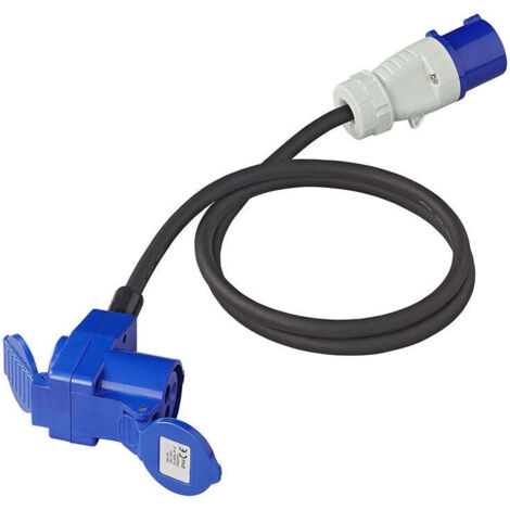 Adapterkabel 150cm 3x25mm von cee stecker auf cee winkelstecker schuko steckdose