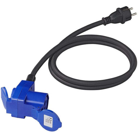 Adapterkabel 150cm 3x25mm von schuko stecker auf cee winkelstecker schuko buchse
