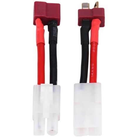 Adapterkabel, 2 Stück 14 AWG T-Stecker (weiblich/männlich) auf T-Stecker (männlich/weiblich), kompatibel mit Adapterkabel