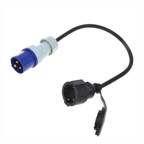 Adapterkabel 40cm von cee stecker auf schuko steckdose