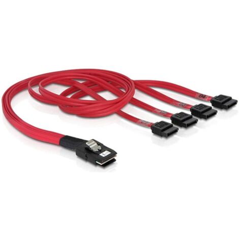 Adapterkabel mini SAS 36 Pin (SFF 8087)  4x SATA Verwendung:  Embout von 4 Laufwerken an einen Controller